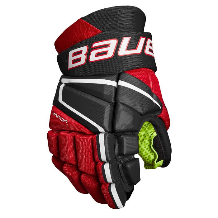 Guantes para hockey Bauer Vapor 3X junior Negro y rojode venta en Skate World México