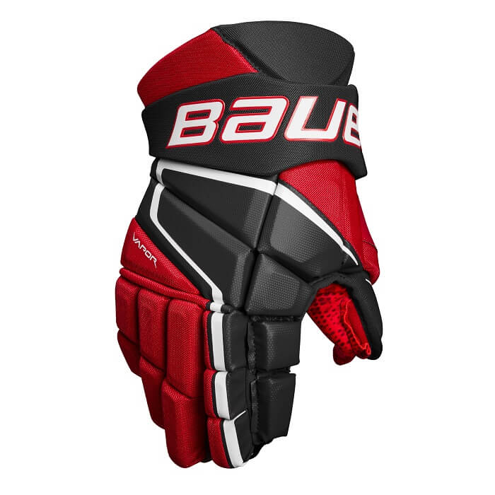 Guantes para hockey Bauer Vapor 3X Negro y rojo de venta en Skate World México