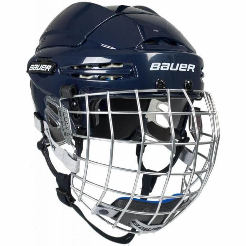 Casco de hockey Bauer 5100 con careta color azul marino de venta en Skate World