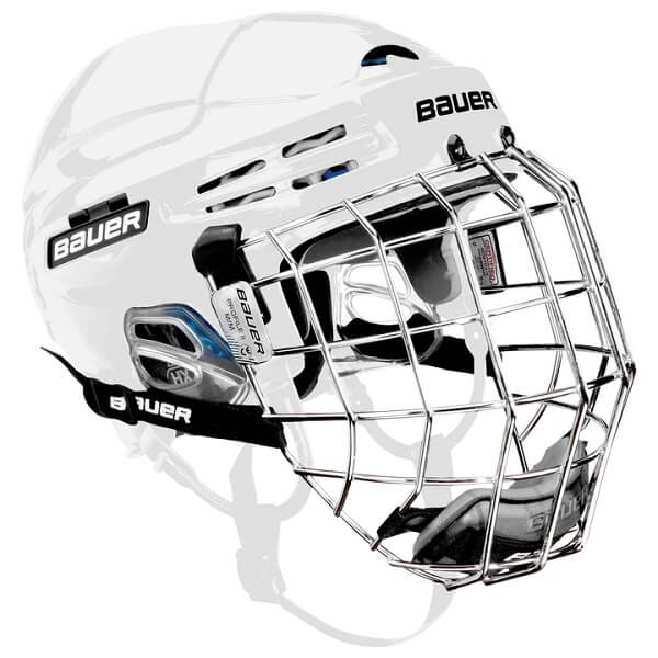 Casco de hockey Bauer 5100 con careta  color blanco en tiendapatinesskateworld.com