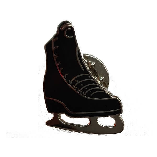 Pin metálico con diseño de patinaje artístico modelo Patín negro de venta en Skate World México