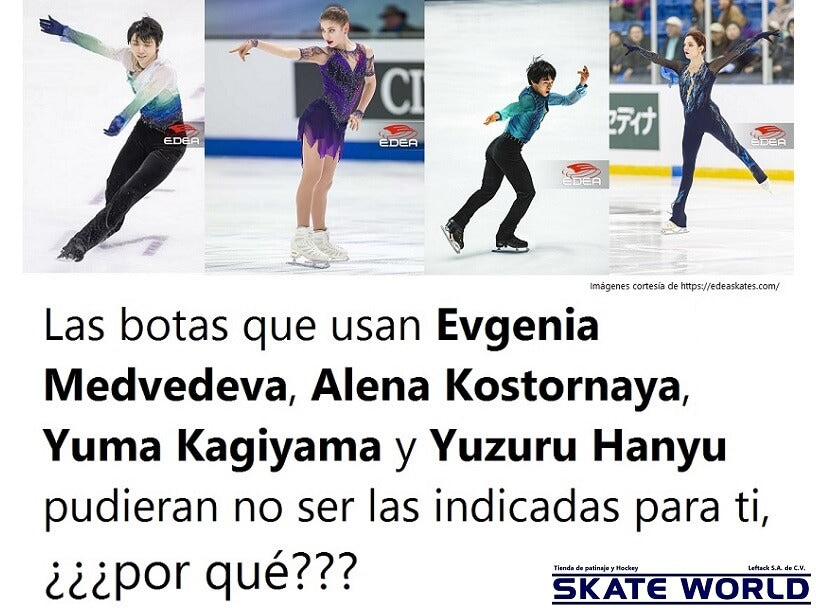 Las botas que usan Evgenia Medvedeva, Alena Kostornaya, Yuma Kagiyama y Yuzuru Hanyu, ¿son para ti?