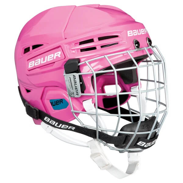 Casco de hockey Bauer Prodigy rosa con careta de venta en Skate World