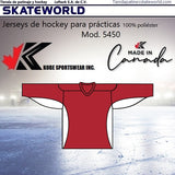 Jersey para hockey Kobe Sportswear modelo 5450 Rojo Blanco de venta en Skateworld México