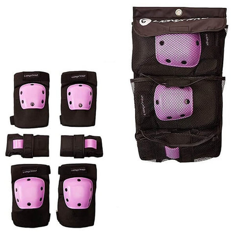 Set de protectores para patinaje sobre ruedas color morado Lionix Pro de venta en Skate World México