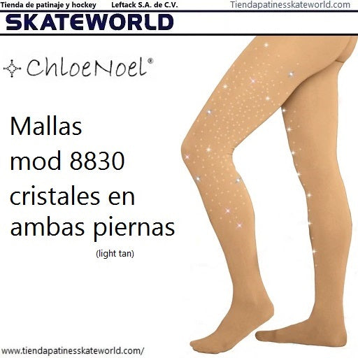 Mallas Chloe Noel para patinadora 8830 con cristales de venta en Skateworld México
