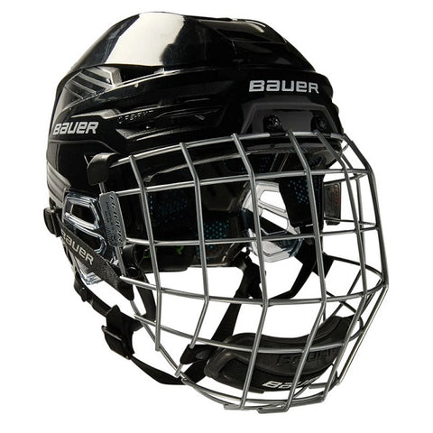 Casco de hockey Bauer RE-AKT 85 color negro con careta en Skate World, tiendapatinesskateworld.com